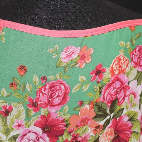 Bobeau Elegant Floral Flowing Women's Top - Picture 9 of 14